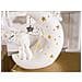 Set Da 2 Statuine Natalizie Angeli In Ceramica Su Luna Luminosa Decorazione Di Natale Per La Casa Idea Regalo - Foto miniatura 3