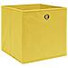 325225 Storage Boxes 10 pcs Non-woven Fabric 28x28x28 cm Yellow - Foto miniatura 3