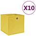 325225 Storage Boxes 10 pcs Non-woven Fabric 28x28x28 cm Yellow - Foto miniatura 1