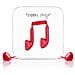 Earbud, Stereofonico, Rosso, Interno orecchio, Cablato, 10 mW, 3.5 mm (1/8")  - Foto miniatura 2