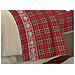 Completo Lenzuola Linea Pensieri Delicati 100% Cotone Disegno Cervo Tartan Matrimoniale Rosso - Foto miniatura 7