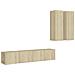 Set Porta Tv 4 Pz Rovere Sonoma In Truciolato - Foto miniatura 2