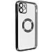 Cover Silicone Iphone 11 Trasparente Bordo Nero Cromato - Foto miniatura 3