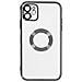 Cover Silicone Iphone 11 Trasparente Bordo Nero Cromato - Foto miniatura 1