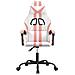 Sedia Da Gaming Bianco E Rosa In Similpelle - Foto miniatura 3