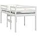 Letto A Soppalco Bianco 90x190 Cm In Legno Massello Di Pino - Foto miniatura 3