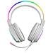 MHRGB Cuffia Gaming Stereo Padiglione Auricolare Cablato con Microfono Integrato Colore Bianco - Foto miniatura 2