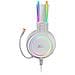 MHRGB Cuffia Gaming Stereo Padiglione Auricolare Cablato con Microfono Integrato Colore Bianco - Foto miniatura 3