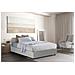 Letto Matrimoniale Chloe, Letto Contenitore Con Rivestimento In Tessuto, 100% Made In Italy, Apertura Frontale, Adatto Per Materasso Cm 140x200, Bianco - Foto miniatura 1