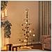 Albero di Natale in Metallo con Base in Legno Nero 150 cm - Foto miniatura 2