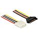 Cavo Di Alimentazione Sata 15 Pin St > 4 Pin Molex Bu 50 Cm - Foto miniatura 1