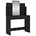 Toeletta Con Specchio Nero 96x39x142 Cm - Foto miniatura 2