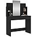 Toeletta Con Specchio Nero 96x39x142 Cm - Foto miniatura 3