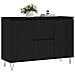 Credenza Nera 104x35x70 Cm In Legno Multistrato - Foto miniatura 3