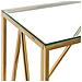 Tavolino Consolle Weso Vetro Temperato Oro - Foto miniatura 2