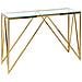 Tavolino Consolle Weso Vetro Temperato Oro - Foto miniatura 4