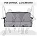 Cuscini Da Esterno Per Dondolo Da Giardino 3 Posti Con Lacci, 2 Pezzi Da 130x45x5 Cm, Grigio - Foto miniatura 2
