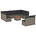 Set Divani da Giardino 12 pz con Cuscini Grigio in Polyrattan - Foto miniatura 1