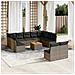 Set Divani da Giardino 12 pz con Cuscini Grigio in Polyrattan - Foto miniatura 2