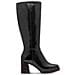 Black Casual Closed Long Heeled Boot Stivali Sintetico E Tessile Scarpe Donna Nero Eu 40, 1-25533-43 001 - Foto miniatura 2