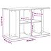 Supporto Acquario 100x40x60 cm Legno Multistrato Rovere Nero - Foto miniatura 8