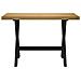 Scrivania Noain Gambe A Forma Di X 120x50x75 Cm Legno Massello - Foto miniatura 3
