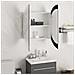 Armadio da Bagno con Specchio Rotondo e LED Bianco 54x54x17,5cm - Foto miniatura 4