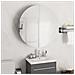 Armadio da Bagno con Specchio Rotondo e LED Bianco 54x54x17,5cm - Foto miniatura 2