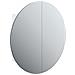 Armadio da Bagno con Specchio Rotondo e LED Bianco 54x54x17,5cm - Foto miniatura 1