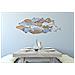 Decorazione In Metallo E Legno Pesce 10 - Multicolore - Metallo - 91x3x33,5 Cm - Foto miniatura 5