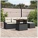 Set di Sofà da Giardino 6 Pezzi con Cuscini Nero Polyrattan - Foto miniatura 2