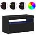 Mobile TV con Luci LED 2 pz Nero Rovere 75x35x40 cm Legno ingegnerizzato - Foto miniatura 6
