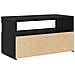 Mobile TV con Luci LED 2 pz Nero Rovere 75x35x40 cm Legno ingegnerizzato - Foto miniatura 9