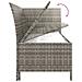 Set Divani da Giardino 3 pz con Cuscini in Polyrattan Grigio - Foto miniatura 9