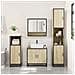 Set Mobili da Bagno 3 pz Rovere Sonoma in Legno Multistrato - Foto miniatura 3