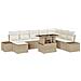 Set Divano da Giardino 9 pcs Beige Poly Rattan - Foto miniatura 1