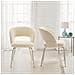 Set Di 2 Sedie Flavia Beige In Tessuto A Balze - Foto miniatura 6