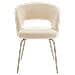 Set Di 2 Sedie Flavia Beige In Tessuto A Balze - Foto miniatura 4