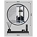 SPECCHIO CON MENSOLA 70CM Nero Rotondo Stile Loft - Foto miniatura 4