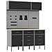 Set di mobili da lavoro con cassetto con blocco 8 pcs Nero - Foto miniatura 1