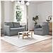 Divano 2 pcs Grigio chiaro 136 x 82 x 85 cm Tessuto - Foto miniatura 2