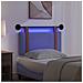 Testiera sospesa Con luce LED Blu jeans PU Antico - Foto miniatura 5