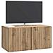 Mobile Porta TV da Muro Rovere Artigianale 59,5 x 31 x 30 cm - Foto miniatura 2