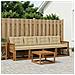 Set di divani da esterno con cuscino 5 pcs Naturale e Beige - Foto miniatura 2