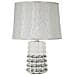 Lampada Da Tavolo Lace Bianca E Argento In Ceramica Ø23×33 Cm - Foto miniatura 1