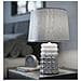 Lampada Da Tavolo Lace Bianca E Argento In Ceramica Ø23×33 Cm - Foto miniatura 5