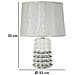 Lampada Da Tavolo Lace Bianca E Argento In Ceramica Ø23×33 Cm - Foto miniatura 6