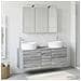 Set di mobili per il bagno 4 pcs Sonoma grigio - Foto miniatura 2
