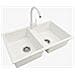 Lavello con 2 Vasche e miscelatore colore Bianco 8651B-B - Foto miniatura 1