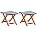 Lettino 2 pcs Legno di Eucalipto Massello Multicolore - Foto miniatura 1